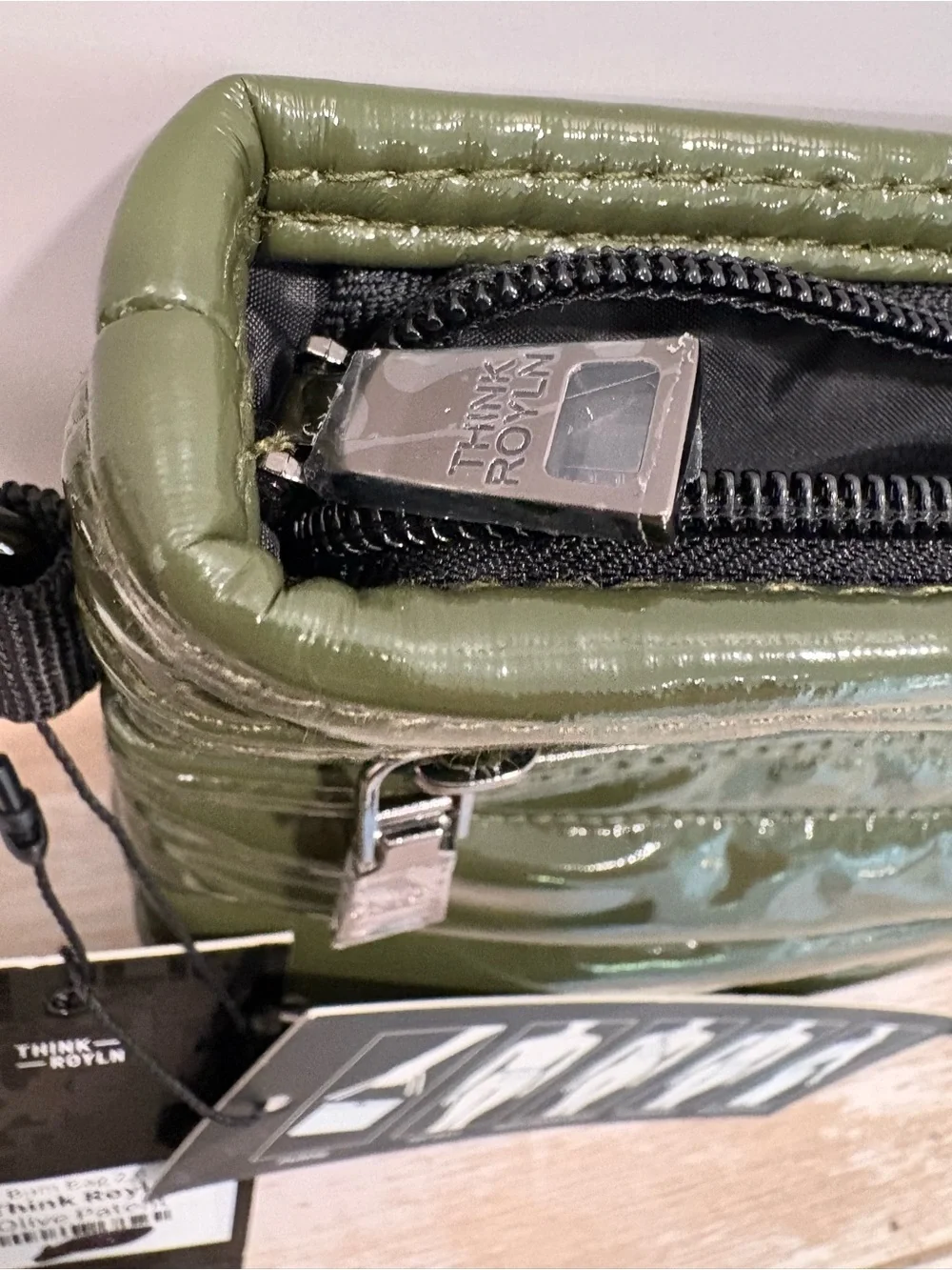THINK ROYLN Olive Green Quilted Bum Bag Crossbody